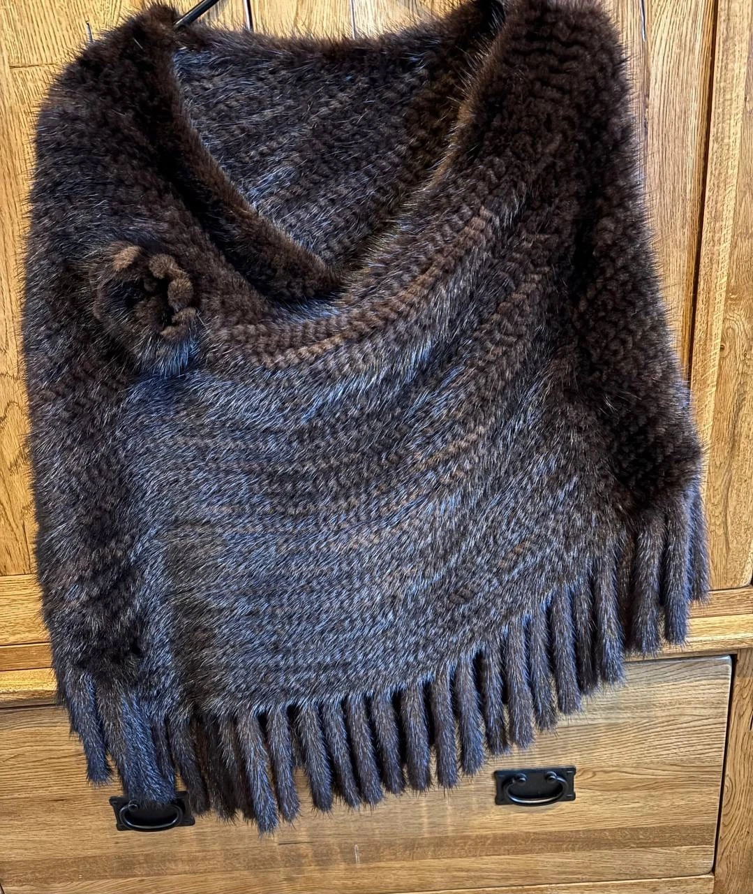 Real Mink Fur Poncho. Never been worn. UK size 12-14