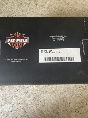 Harley-Davidson avión de pedal bi-ala escala 1:6 réplica fundida a presión nuevo en caja con llave - Imagen 13 de 15