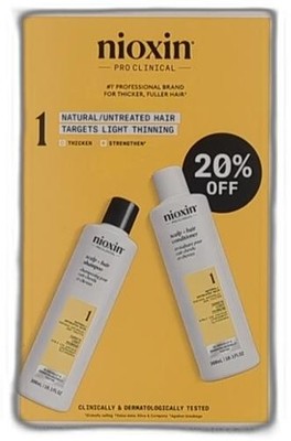 Nioxin Duo Kit | System 1 Scalp + Hair Thickening Shampoo & Conditioner, 10.1 Fl