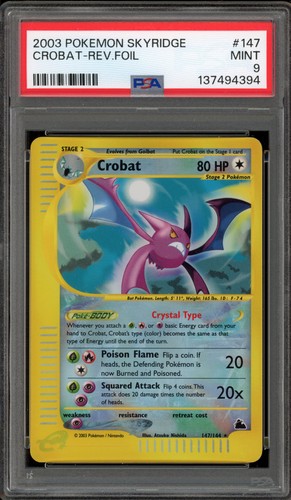 Crobat Crystal 147/144 Skyridge Reverse Holo Secret Rare
