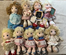 Vtg Applause Angel Dolls 80s Patriotic Stars Ribbon Plush 10 Inch Girl lot 9