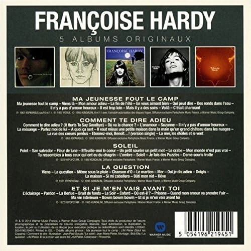 Françoise Hardy 5 Albums Originaux 5-CD NEW SEALED French Soleil/La Question+ - Image 2 of 4