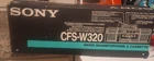 NEW OLD STOCK! VINTAGE RARE SONY CFS-W320 AM/FM Double Cassette Recorder Boombox