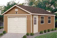 Garage Plans 12 x 24 Structures Building / Gable Shed Blueprints, Design #51224