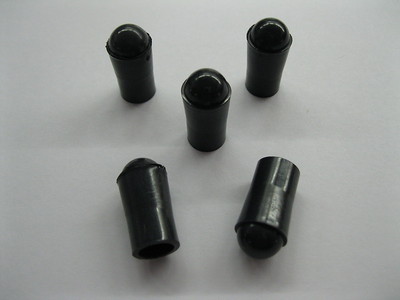 5 Black Premium Rubber Pinball Machine Ball Plunger Shooter Tips FREE SHIPPING