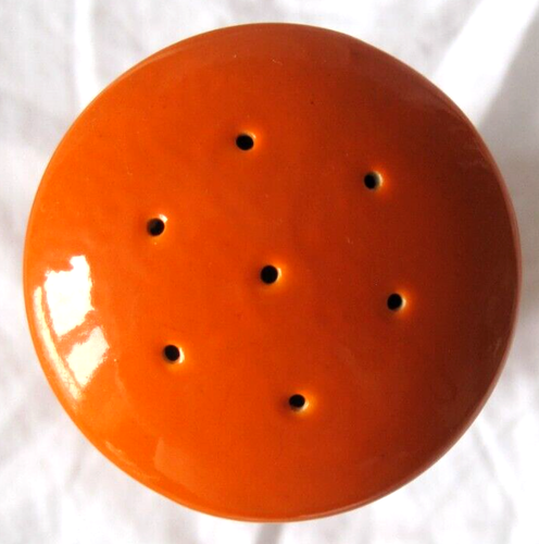 1960s Orange Ceramic Sugar Shaker Caster. Excellent - Picture 7 of 9