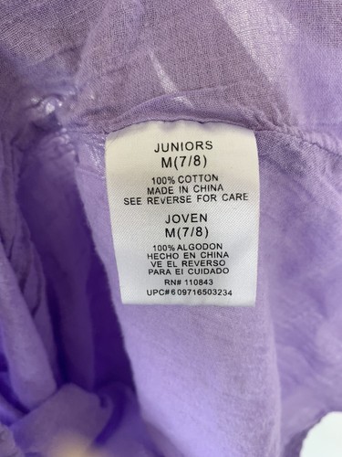 Lei Taylor Swift Purple Plaid Ruffled Cap Short Sleeves Girls Sundress Sz M 7/8 - Picture 8 of 9