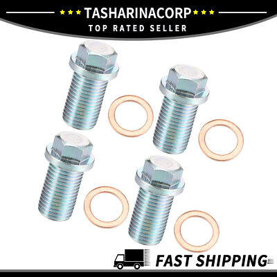 Piece of 4 M14x1.5 Engine Oil Drain Plug with Washer fit for