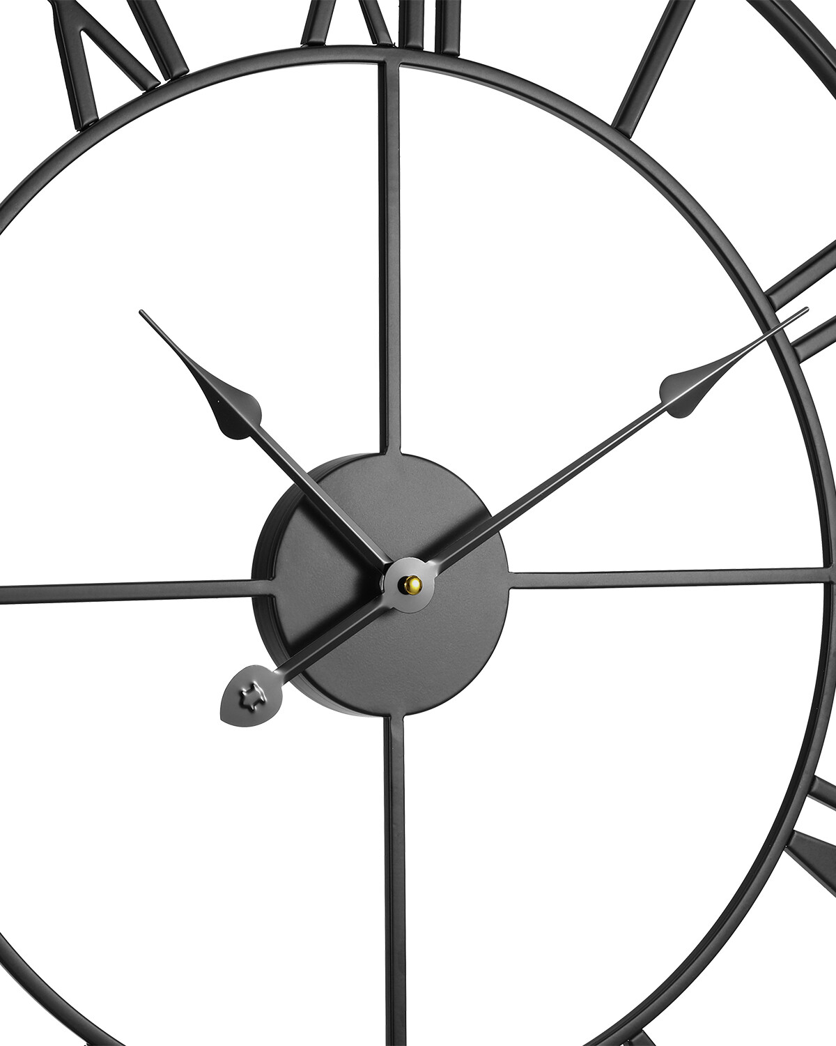 Wall Clock 24 in Roman Numerals Battery Operated Silent Clocks for Living Room