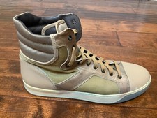 Lanvin High Trainers Tan Cap Toe Lace-Up High Top Sneakers, Size 11