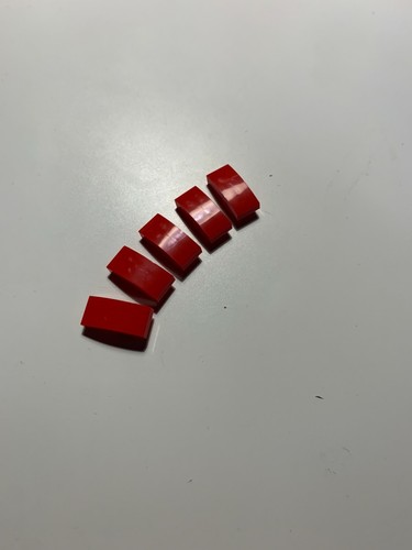 LEGO 10x Slope, Curved 2 x 1 Red 2x1 Piece 11477 Brand New - Picture 3 of 3