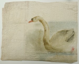 Détails Sur Dessin Ancien Pochoir Sur Papier Cygne Oiseau Georges Manzana Pissarro 1900
