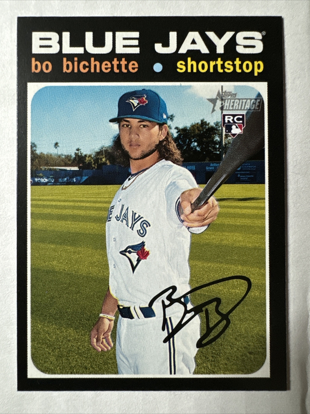 2020 Topps Heritage - Action Variation #52 Bo Bichette (RC)