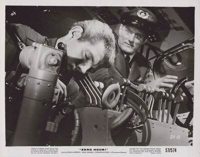 Elroy Hirsch + Geoffrey Toone in Zero Hour! (1957)   Vintage Photo M 358