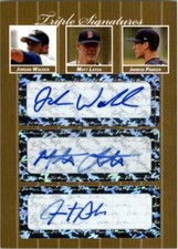 2007 Jordan Walden * Matt Latos * Jarrod Parker Autograph Rookie GOLD Auto #/10