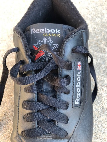 Reebk Classic Sneakers Shoes Princess Womens 8.5 W Black Low Lace - Picture 7 of 8