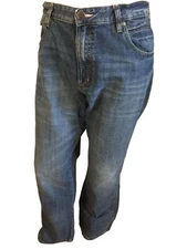 Wrangler Men Blue Denim Jeans Pant 38x34 WBD20OL Boot Cut 100% Cotton