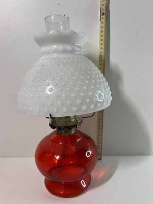 Vintage Öl Lampe Eagle Oil Lamp Red in tollem Zustand