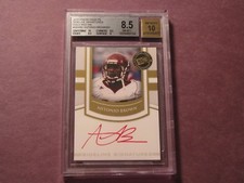 Antonio Brown 2010 Press Pass PE Sideline Signatures Gold Red Ink RC BGS 8.5
