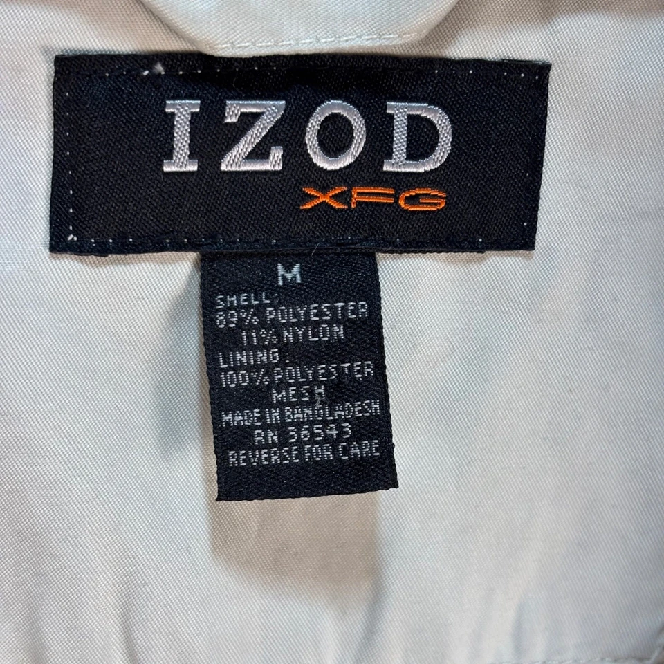 IZOD XFG Utility Vest Travel Outdoor Pockets Sleeveless Jacket Beige Mens Sz Med - Image 2 of 4