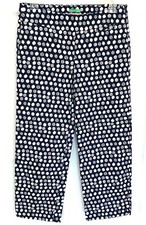 NEW LILLY PULITZER Sz 2 Navy Palm Beach Fit Citrus Women's Cropped Capri Pants