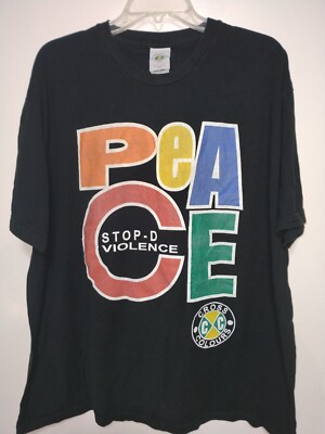VtG 90s Cross Colours PEACE Stop-D the Violence Hip Hop Nation