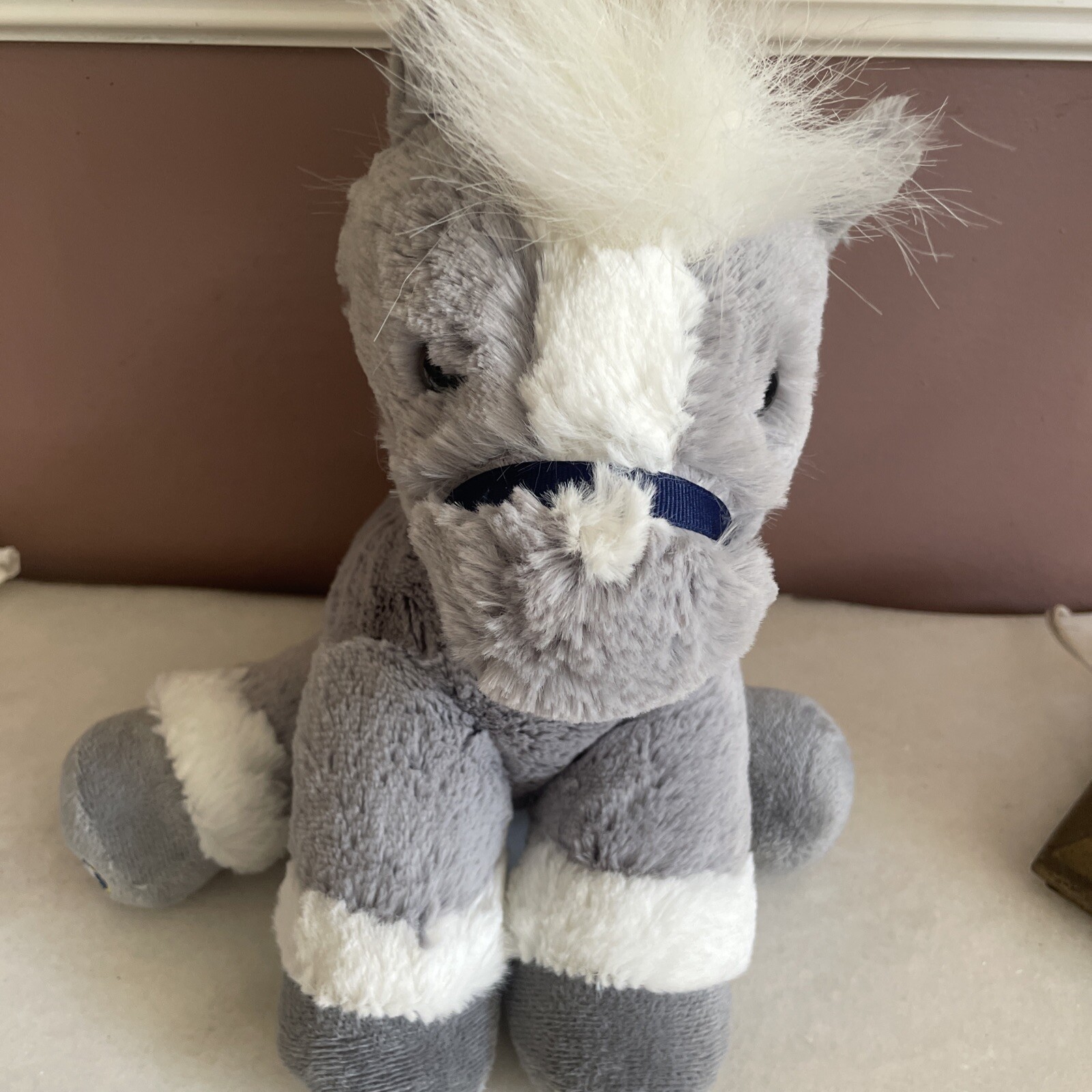 Breyer Aurora Little Bits Grey White Horse Plush Toy Mini Stuffed