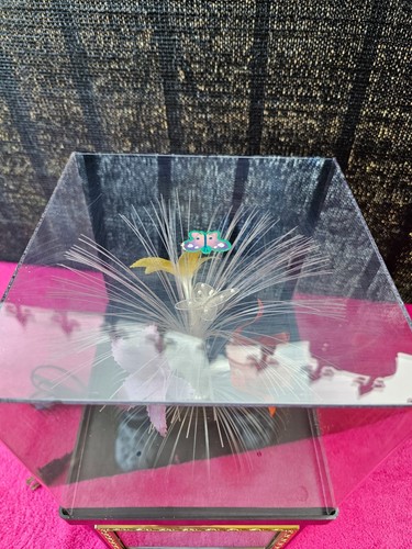 Telesonic Fiber Optic Color Changing Rotating Flower Light Motion Lamp Clock - Picture 8 of 12
