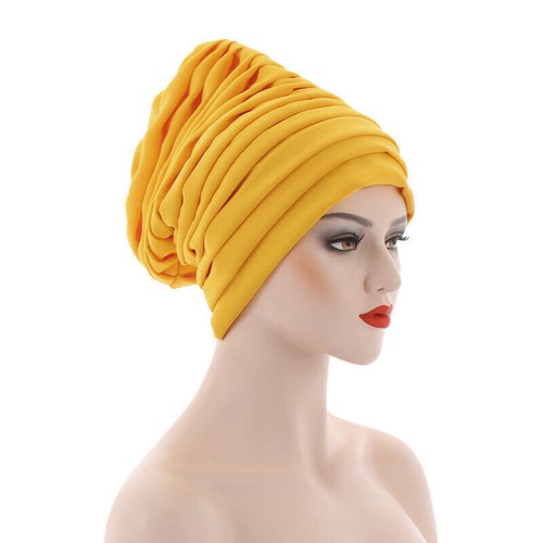 African Women Aso Oke Auto Gele Headtie Bonnet Turban Hijab Head Wrap Scarf Caps - Picture 8 of 24