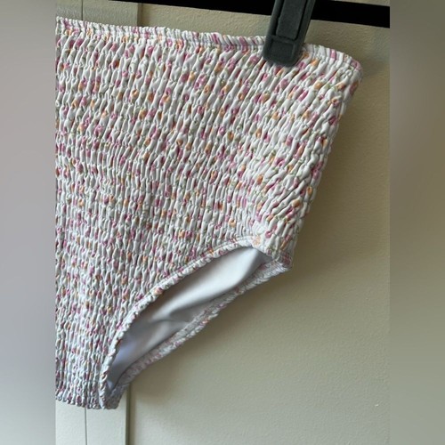 Charlie Holiday Women's NWT High Rise Bikini Bottoms Cabo Smocked Size M - Picture 8 of 12