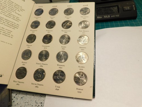 Fifty State Commemorative Quarters 1999-2008 Archival Quality in Folder 52ct - Picture 8 of 12