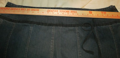 Jupe En Jean Femme Lane Bryant Noire Taille 28 - Neuve Sans étiquettes - Bordure Ruban Délavé