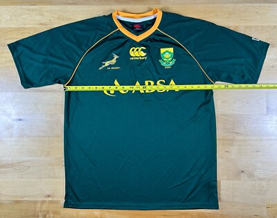 DOGBOO Maillot de rugby à manches courtes pour homme - Afrique du Sud - Vêtements d'entraînement de rugby - T-shirt professionnel à manches courtes pour garçons, Vert, S