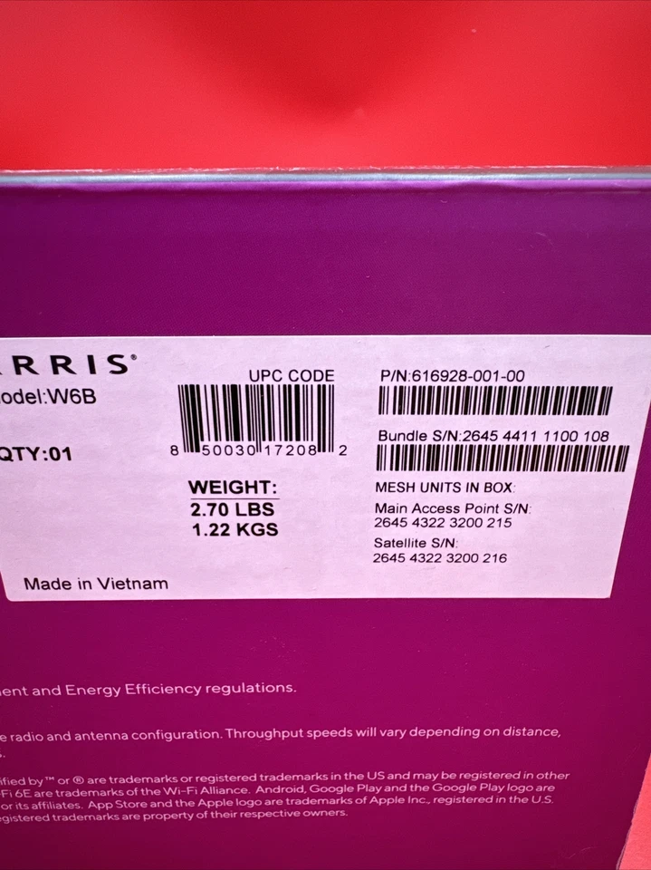 ARRIS Surfboard Thruster Wi-Fi 6E Gaming Acceleration Kit W6B, Dedicated 6GHz - Image 2 of 3