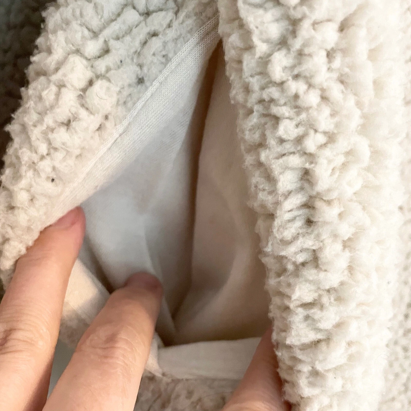 UNDERCOVER ROSA Victoria's Secret Sherpa Pullover Felpa con Cappuccio Mezza Zip Accogliente Comodo Grande Teddy