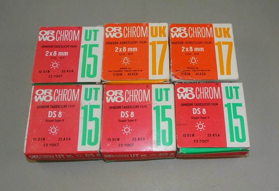 Película 6 ORWO 2x8 mm RDA - UT 15 y Reino Unido 17, desactualizada Foto 2 de 4