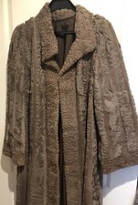 Manteau Fourrure Astrakan Melangé Couleur Taupe T.40/42