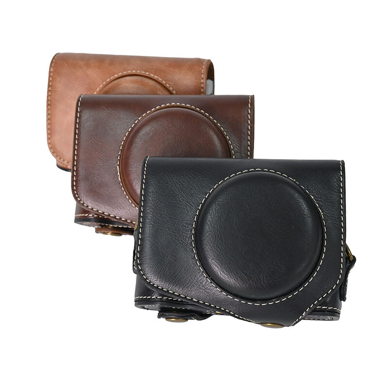 Leather Camera case bag Grip strap for Canon G7X Mark II/G7X III