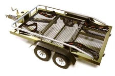 Machined Alloy Flatbed Dual Axle Car Trailer Kit for 1/10 Scale RC 580x320x110mm