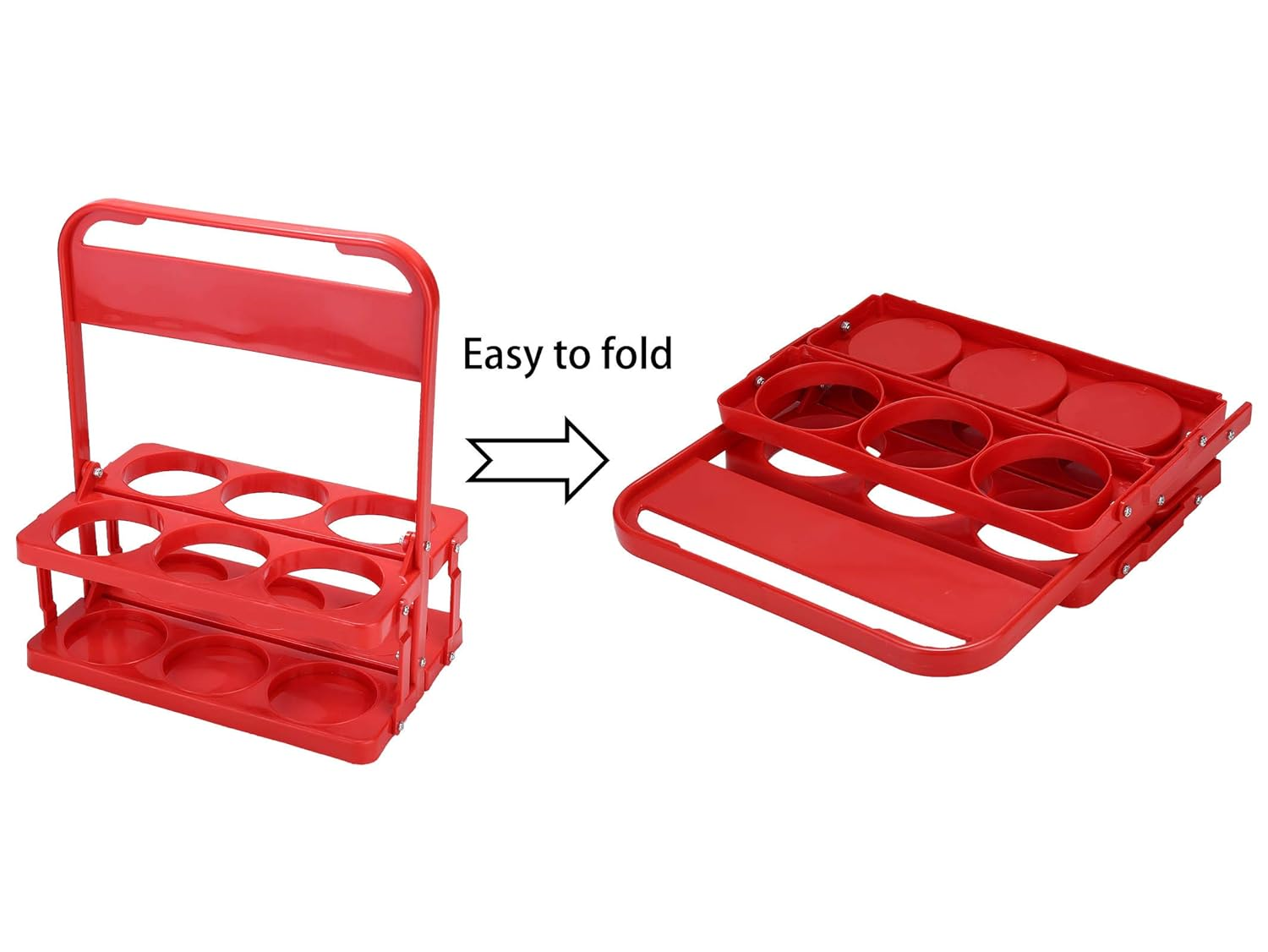 Foldable Plastic Drink Carrier Beverage Delivery Holder with Grubhub