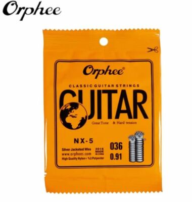Orphee NX-5 Clear Nylon Core Silver Plated 5-Th Classical Guitar String,.036inch
