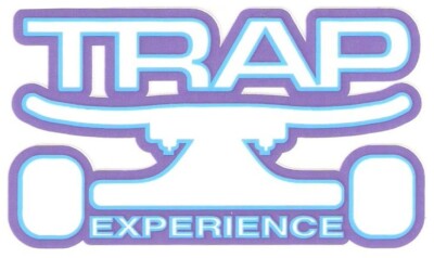 Trap Skateboard Sticker Lila Weiß Transparent 11x5,5cm Rechteckig