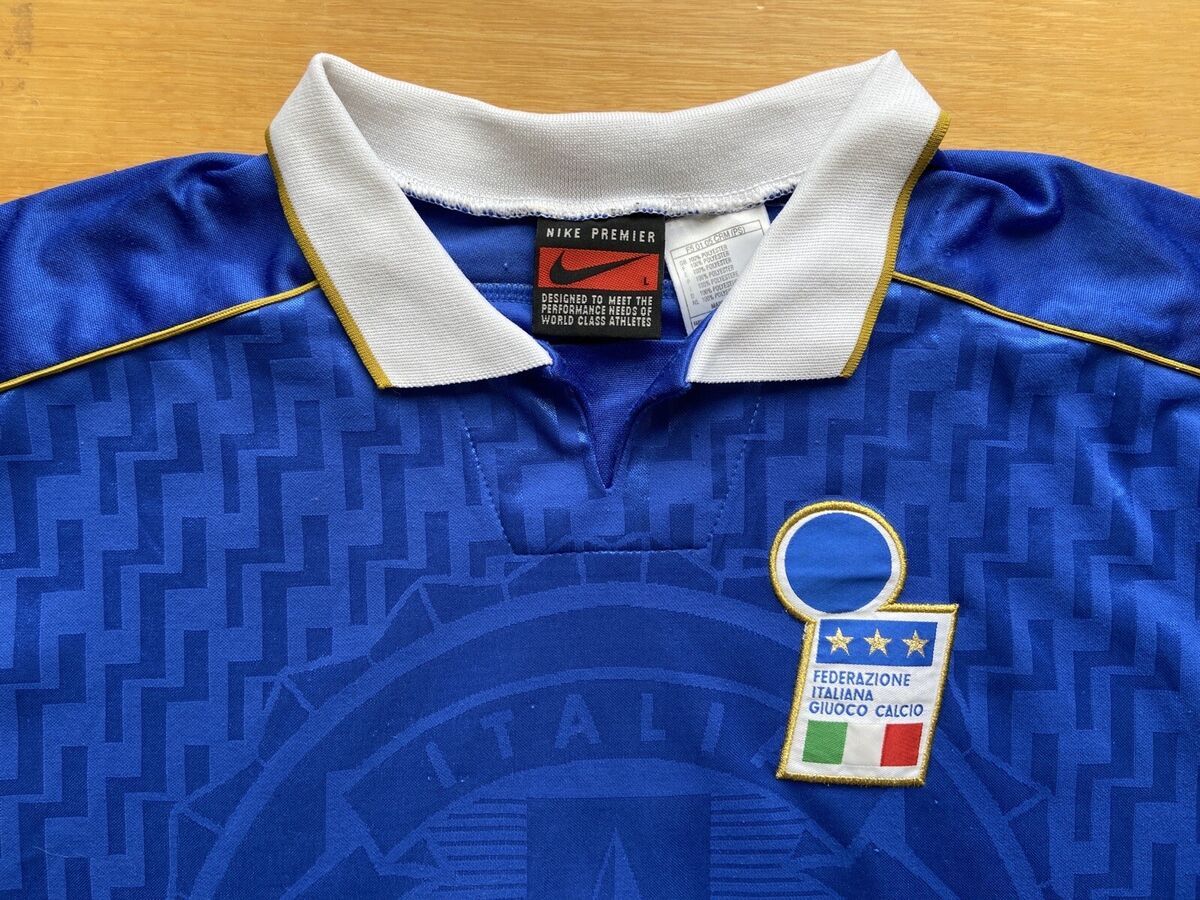 ITALY 1995 1996 HOME FOOTBALL SHIRT SOCCER JERSEY NIKE MATCH ITALY 1995 1996 HOME FOOTBALL SHIRT SOCCER JERSEY NIKE MATCH