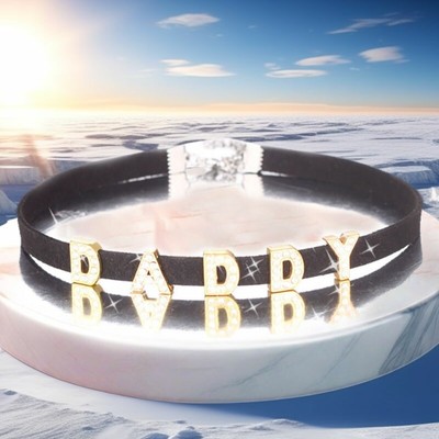 Custom Rhinestone FILL ME UP Letters Choker Necklaces Personalized Women Collar