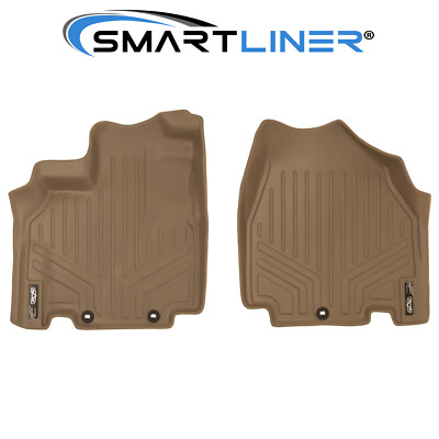 SMARTLINER Custom Fit 1st Row Floor Mats All Weather Tan 2011-2017 Honda Odyssey