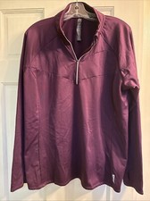 RBX Women  s Athletic Long Sleeve Collared Purple/Burgundy Pullover Size XXL