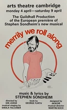 MERRILY WE ROLL ALONG SPECIAL UK POSTER 20 1/4" X 12 1/2" MINT AL HIRSHFELD