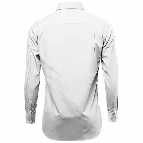 Omega Italy Men's Classic Regular Fit Long Sleeve Solid Button Up Dress Shirt - Picture 53 of 85