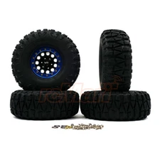 Yeah Racing WL-0138BU 1.9 Alum CNC F-RG Beadlock Wheels (4) Blue : 1/10 Crawler