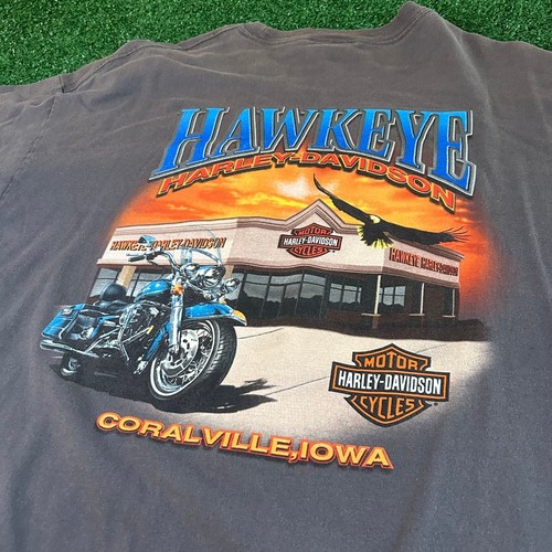 Vintage Harley Davidson Eagle Graphic T-Shirt Ride Live Freedom Biker Mens 2XL - Picture 7 of 10